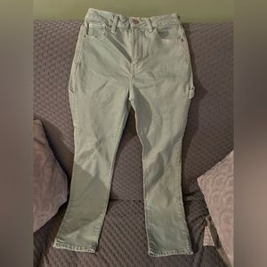 Blue skinny cargo pants